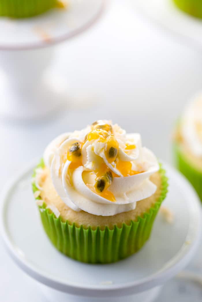 Passionfruit Coconut Cupcakes