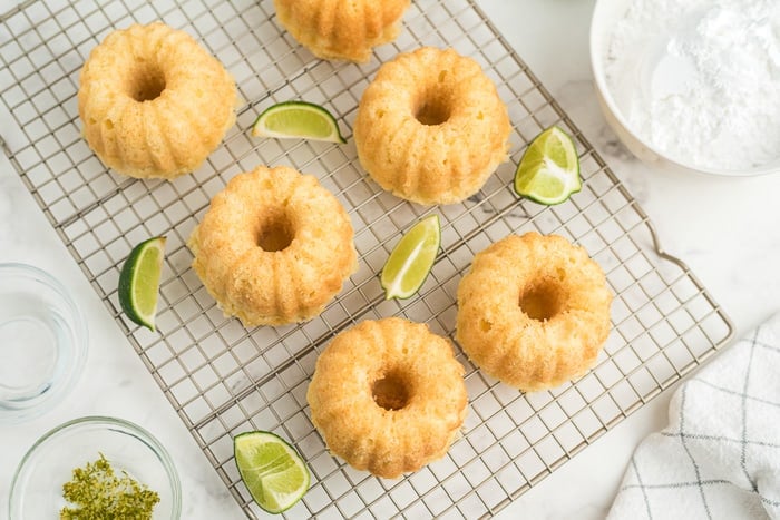 Mini Pineapple Lime Mojito Cakes