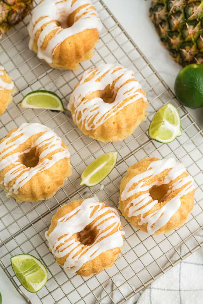 Mini Pineapple Lime Mojito Cakes