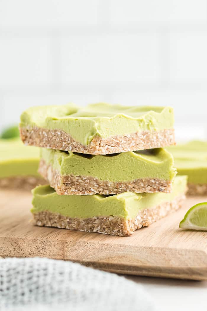 Skinny Vegan Key Lime Pie Bars