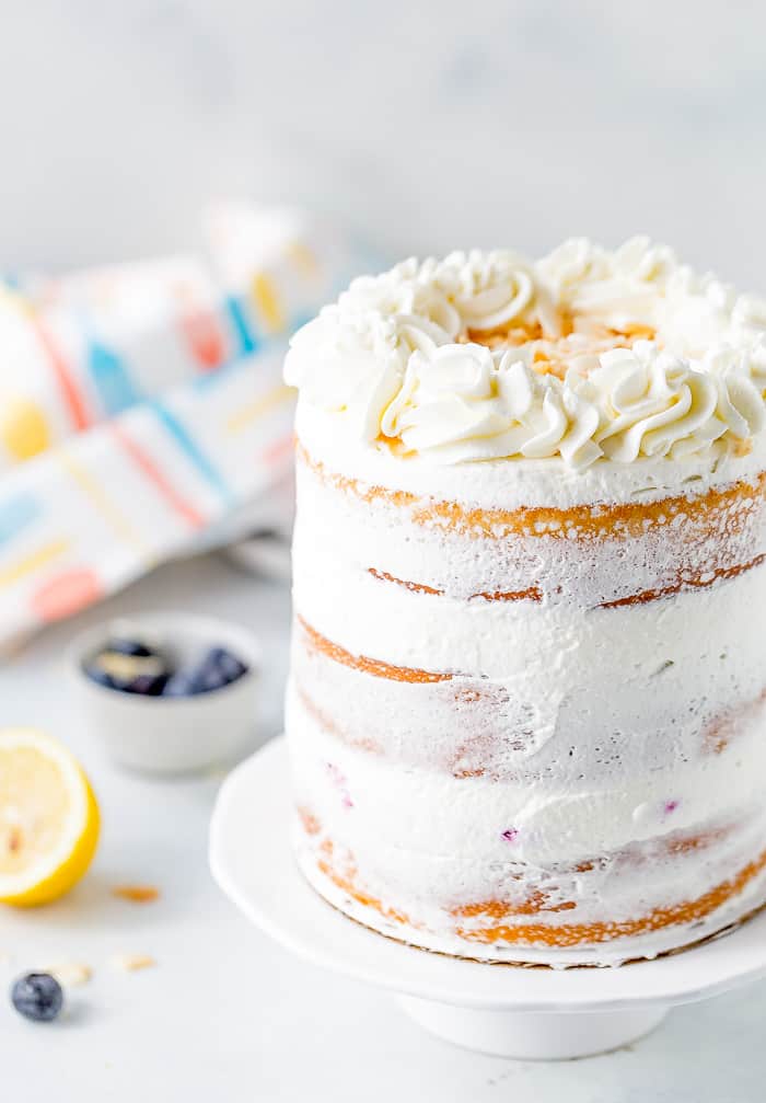 Coconut Blueberry Layer Cake