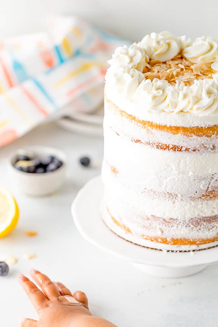 Coconut Blueberry Layer Cake