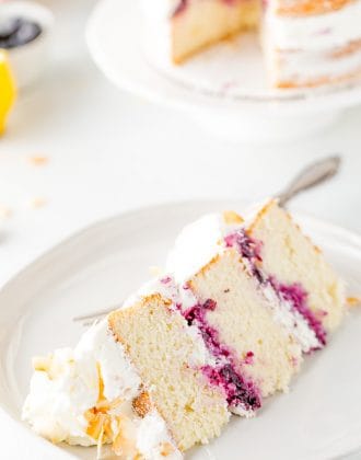 Coconut Blueberry Layer Cake