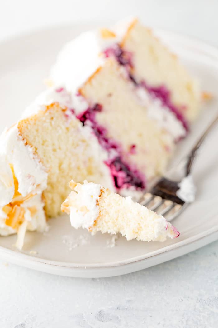 Coconut Blueberry Layer Cake