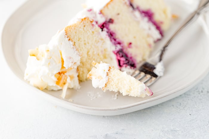 Coconut Blueberry Layer Cake