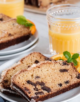 Orange Coffee Cake with Chocolate Chunks