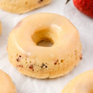 Strawberry and Cream Baked Donuts