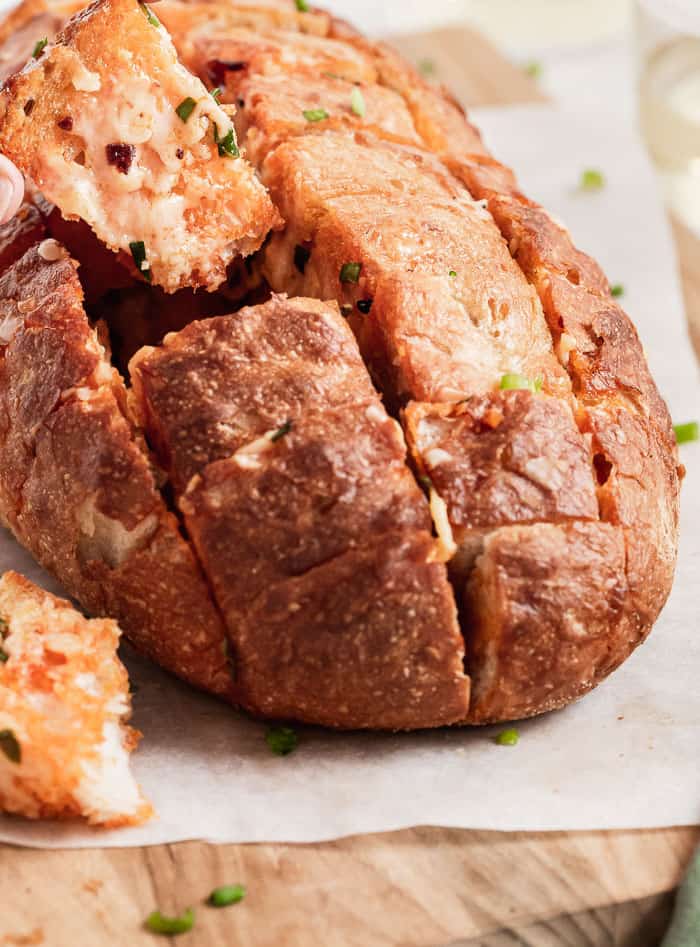 Chili Oil Cheddar Pull Apart Bread