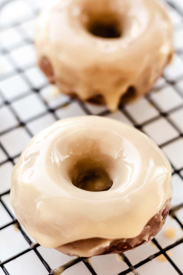 Baked Pumpkin Donuts with Maple Glaze