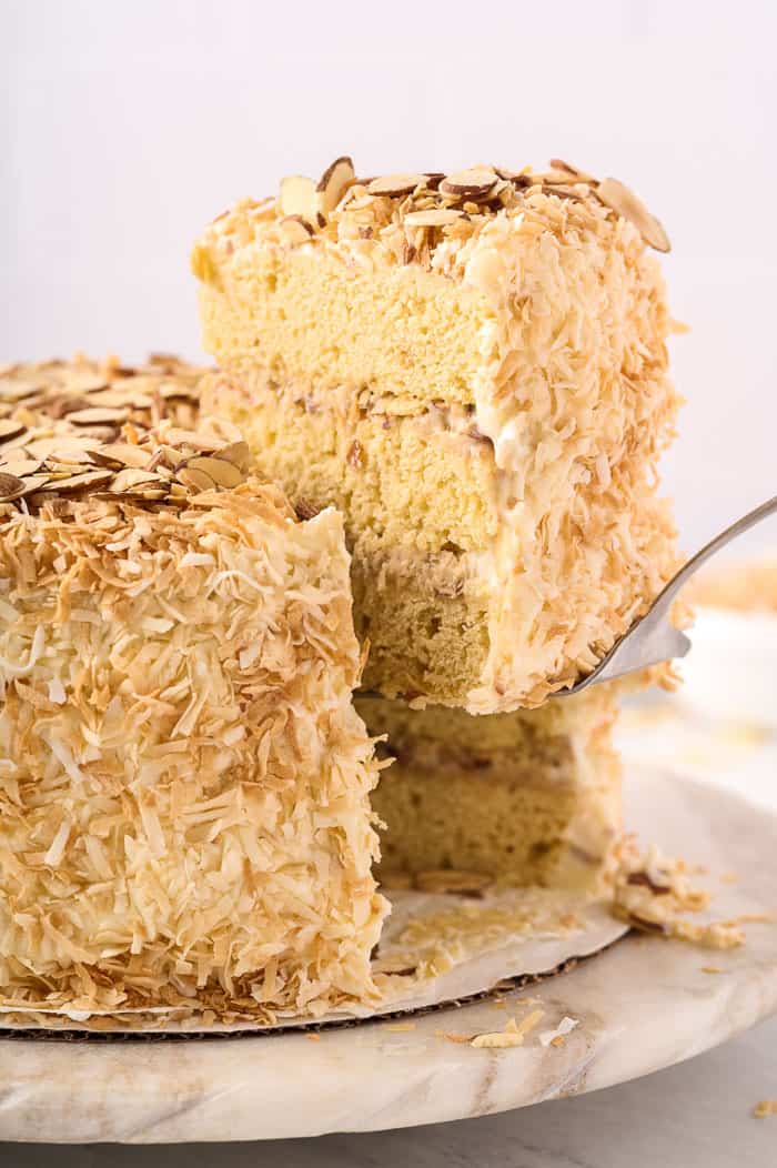 Coconut Almond Cream Cake