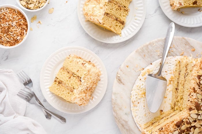 Coconut Almond Cream Cake