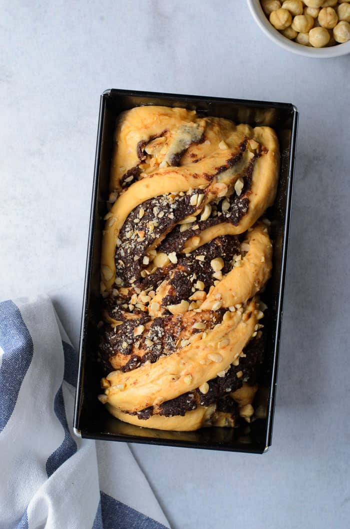 Pumpkin Hazelnut Streusel Babka