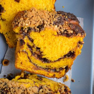 Pumpkin Hazelnut Streusel Babka