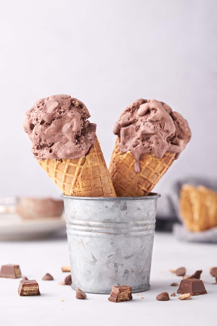 no churn chocolate kit kat ice cream