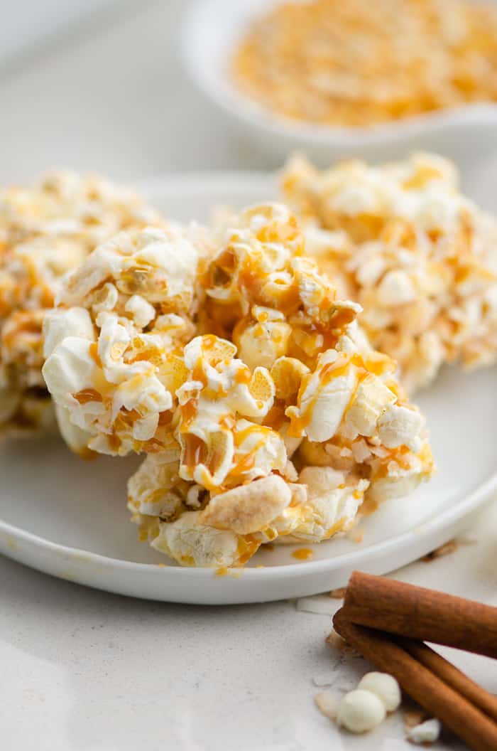 Caramel Apple Popcorn Bars