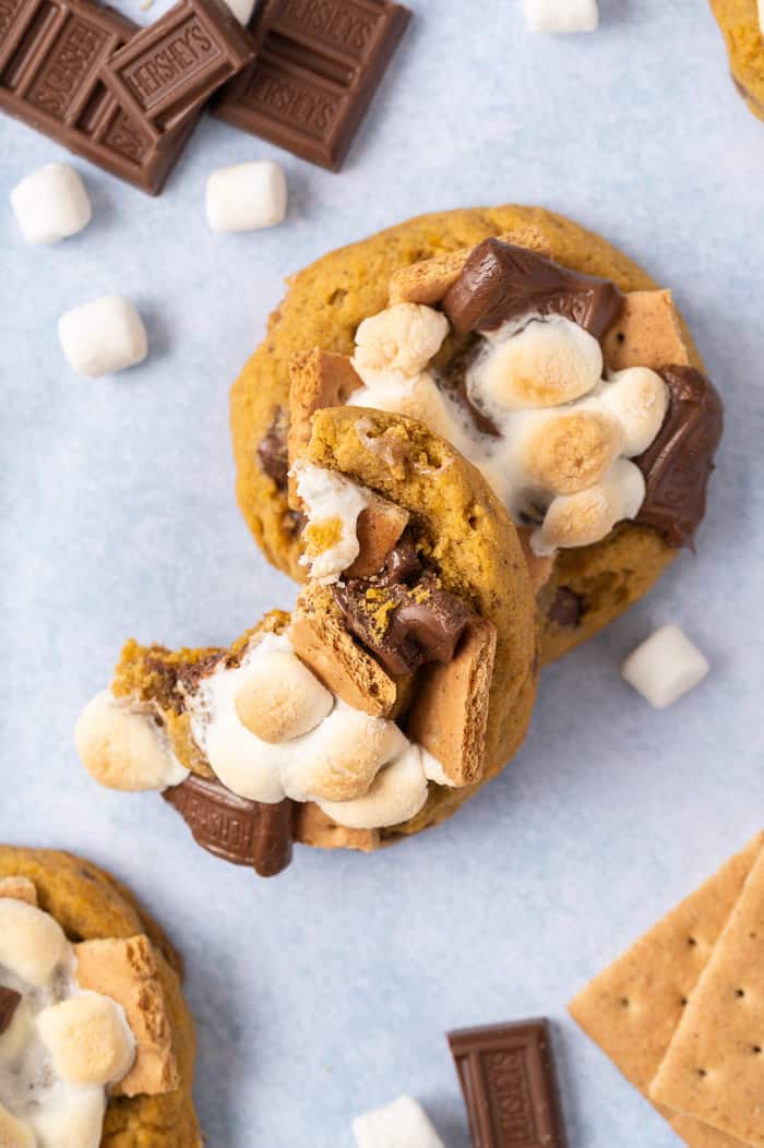 Pumkpin Smores Cookies