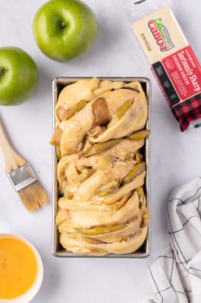 Apple Cheddar Twist Bread