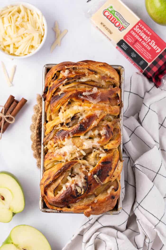 Apple Cheddar Twist Bread