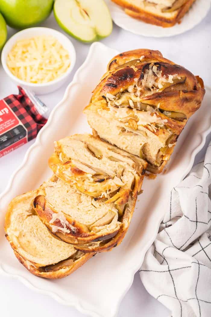 Apple Cheddar Twist Bread