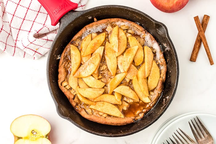 Caramel Apple Dutch Baby Pancakes