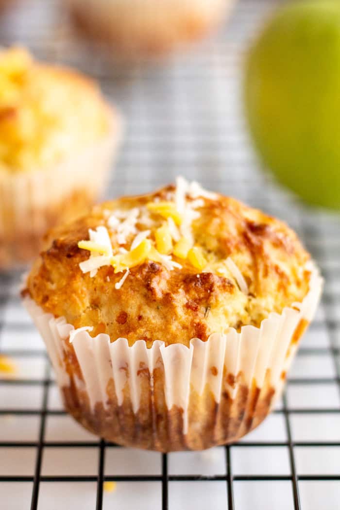 Apple Cheddar Savory Muffins