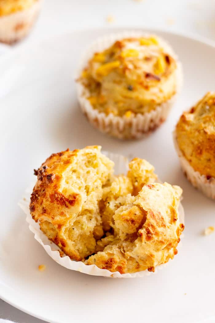 Apple Cheddar Savory Muffins