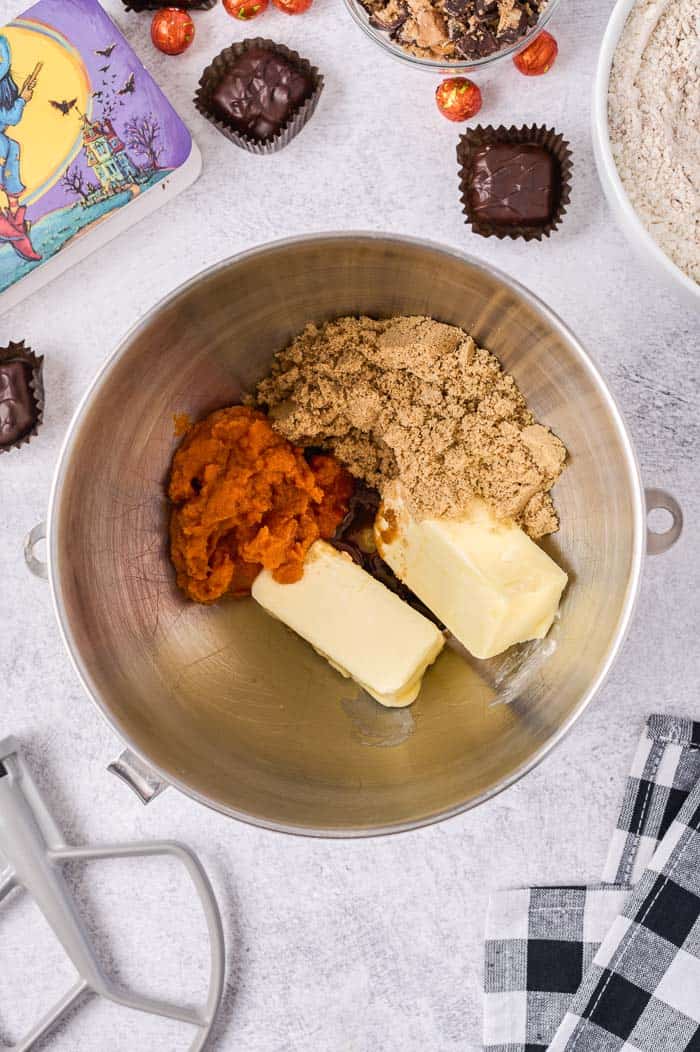 Chocolate Peanut Butter Pumpkin Cookies