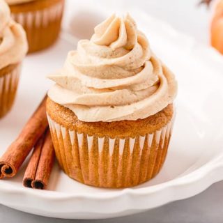 Pumpkin Spice Cupcakes with Brown Sugar Frosting