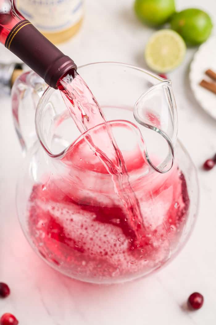 Spiced Cranberry Wine Spritzer