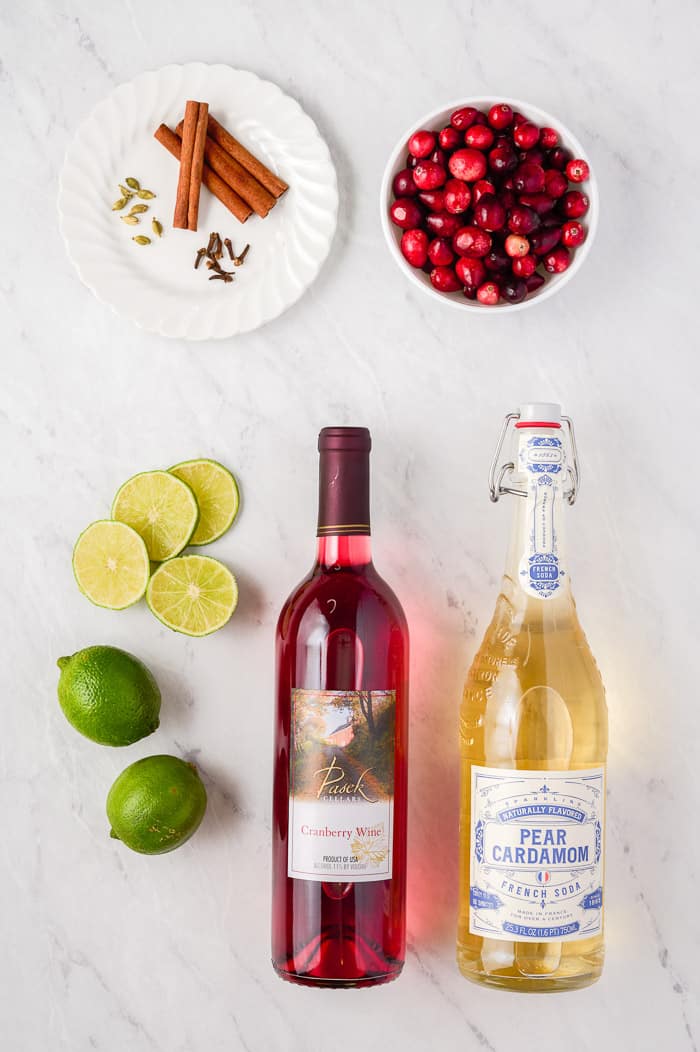 Spiced Cranberry Wine Spritzer