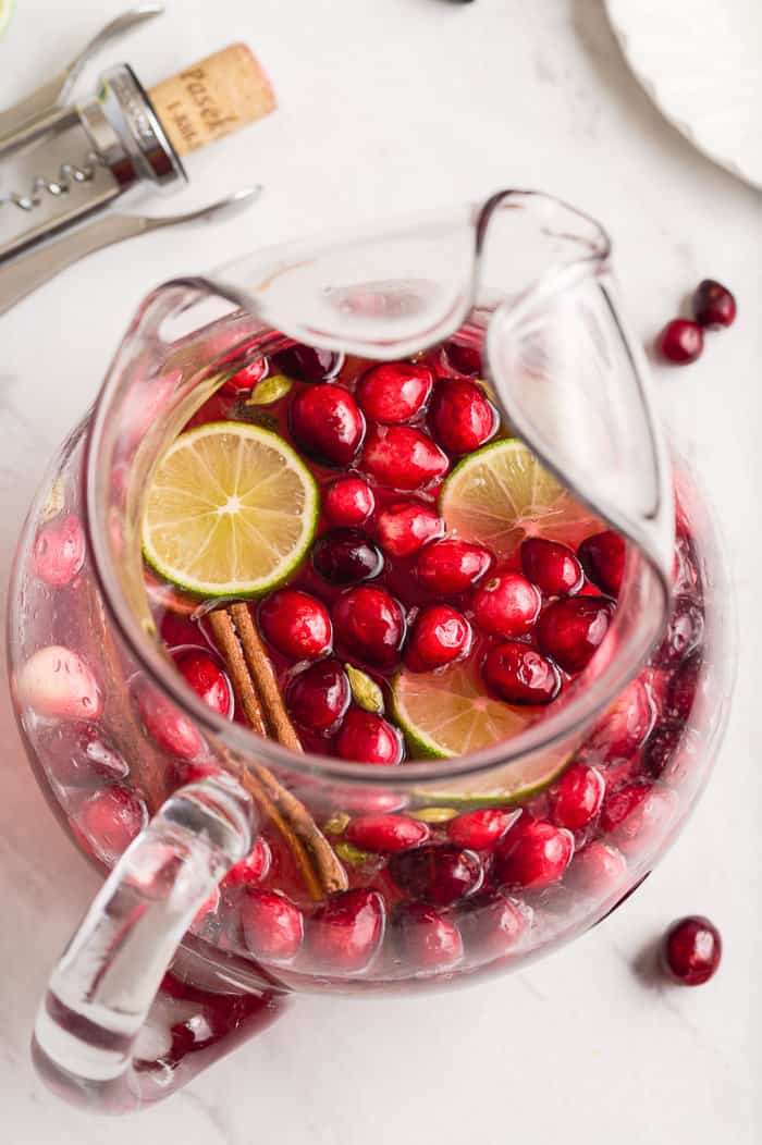 Spiced Cranberry Wine Spritzer