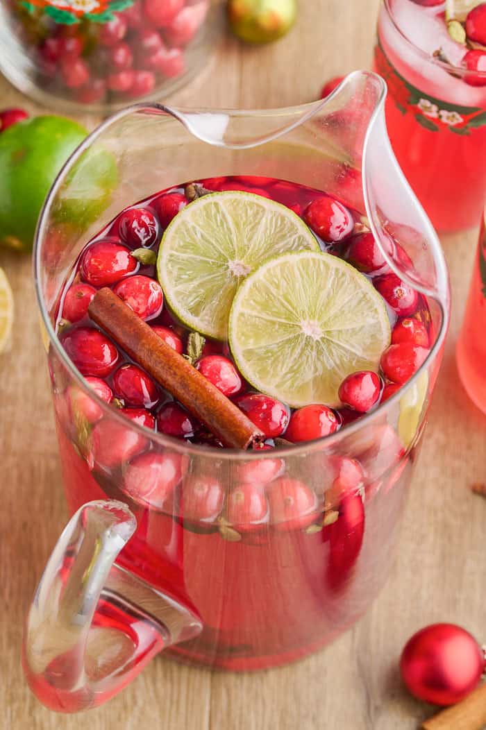 Spiced Cranberry Wine Spritzer