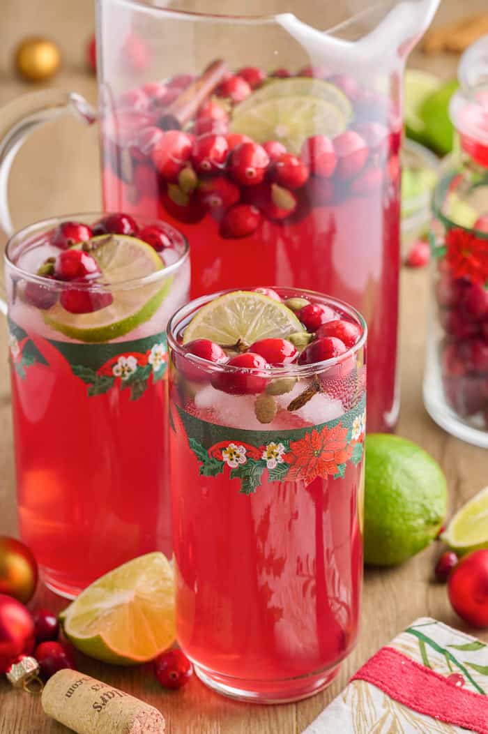 Spiced Cranberry Wine Spritzer