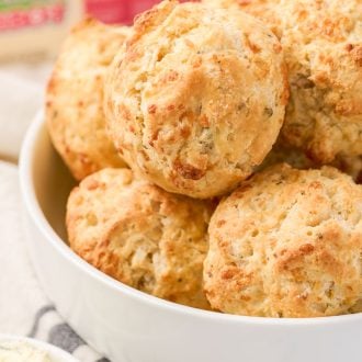 Cheddar Cheese Biscuits with Thyme and Sage Butter