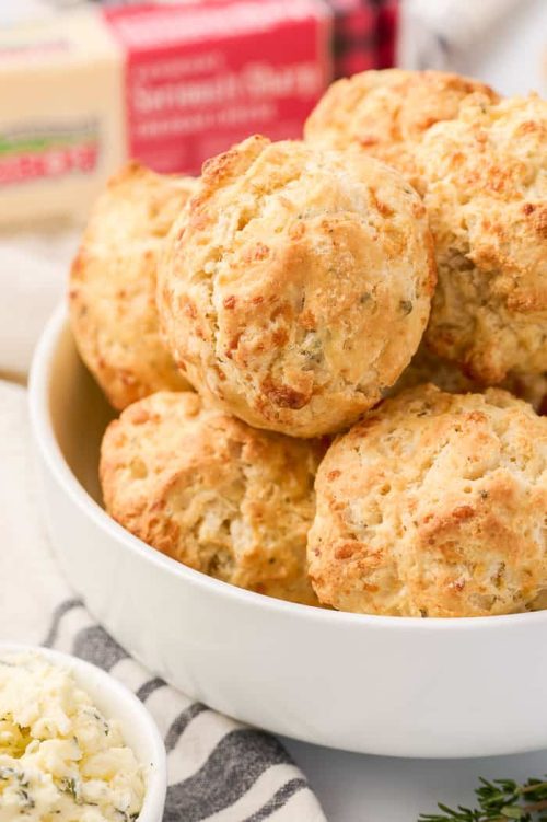 Cheddar Biscuits with Thyme and Sage Butter A Classic Twist