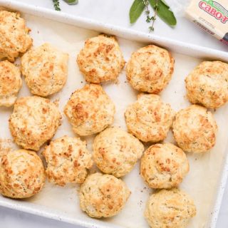Cheddar Cheese Biscuits with Thyme and Sage Butter