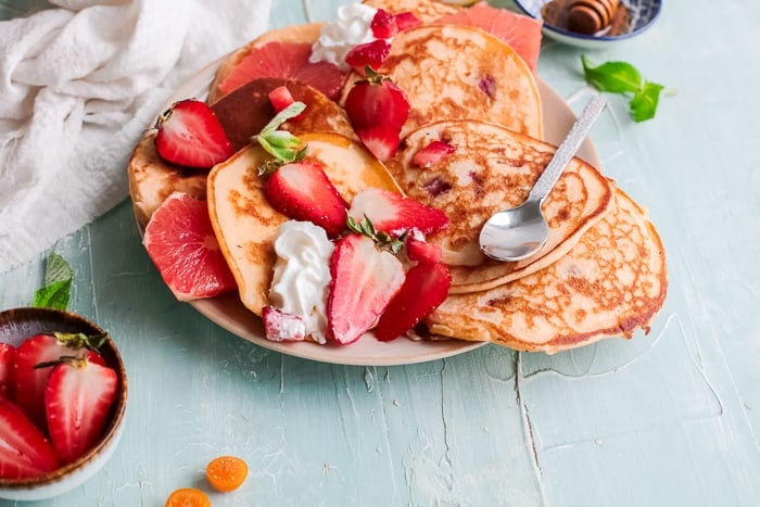 Strawberry Ricotta Pancakes