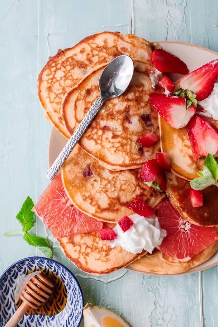  Strawberry Ricotta Pancakes - Valentines Day Breakfast Ideas