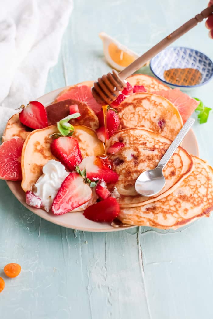 Strawberry Ricotta Pancakes