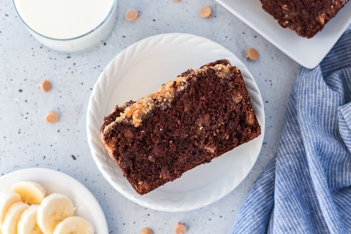 Chocolate Peanut Butter Banana Bread