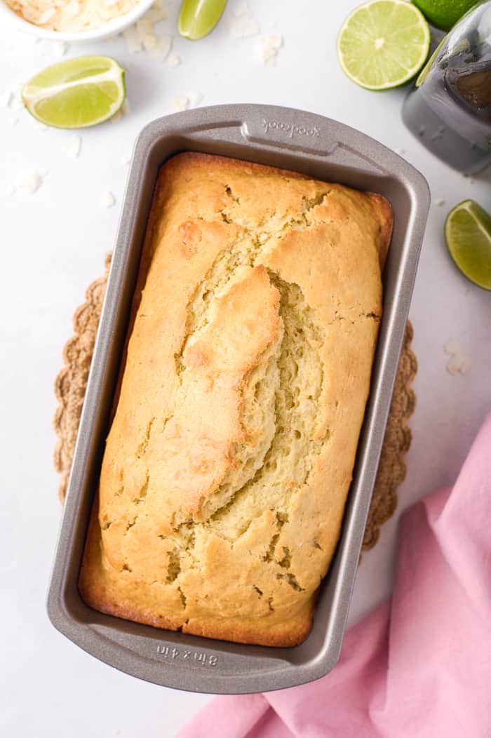 Coconut Loaf with Hibiscus Glaze