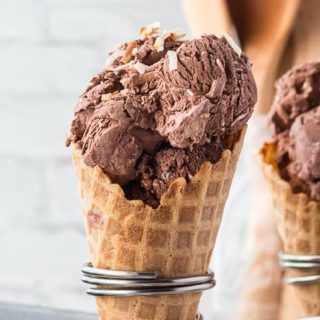 No Churn Chocolate Coconut Ice Cream