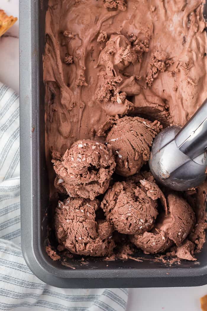 No Churn Chocolate Coconut Ice Cream