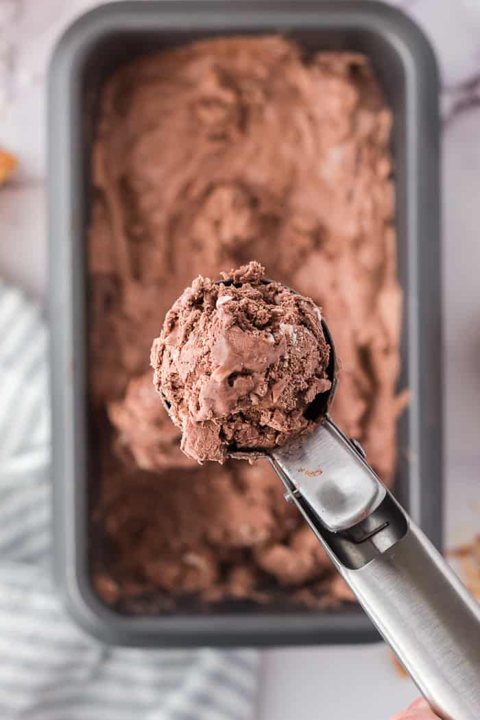 No Churn Chocolate Coconut Ice Cream