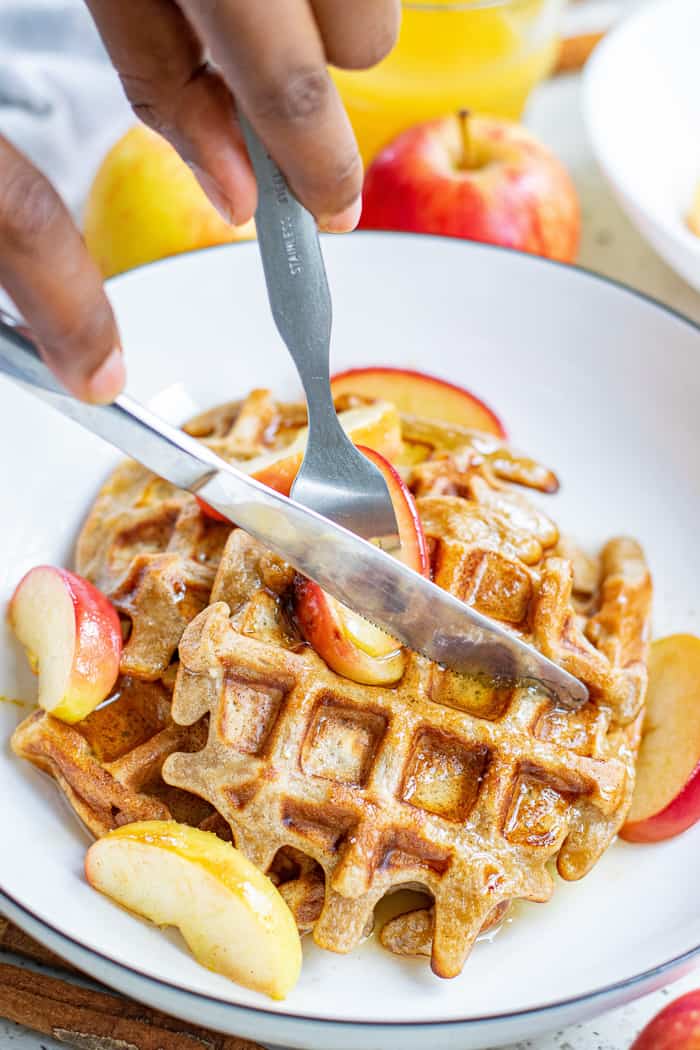 Apple Cinnamon Belgian Waffles with Nutella®