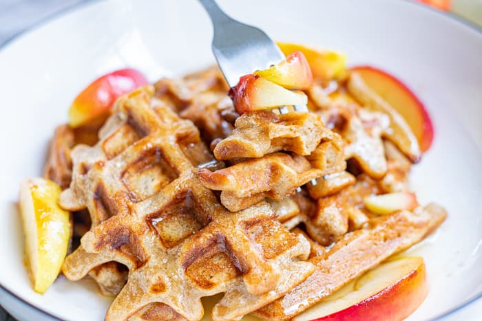 Apple Cinnamon Belgian Waffles with Nutella®