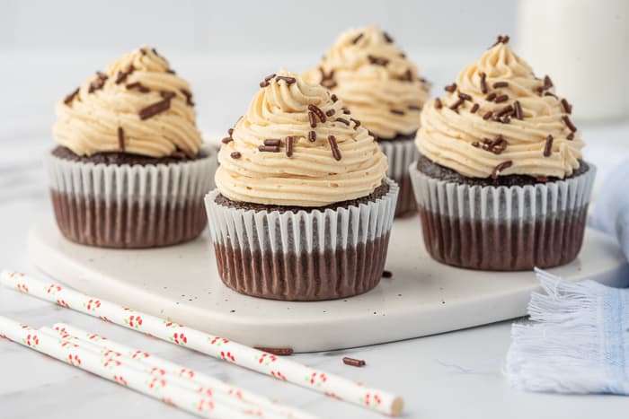 Chocolate Cupcakes with Peanut Butter Buttercream