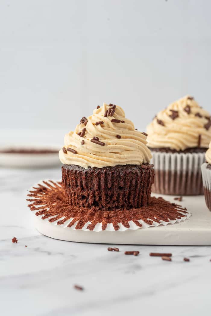 Chocolate Cupcakes with Peanut Butter Buttercream