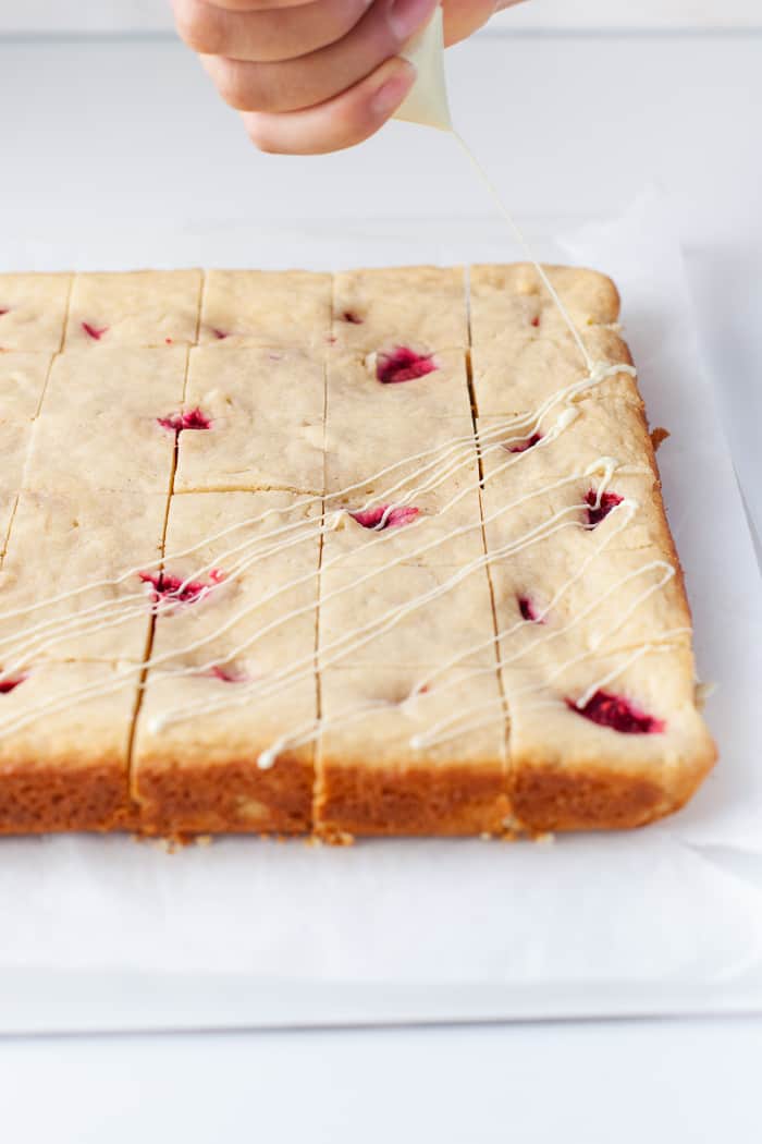 Raspberry Blondies