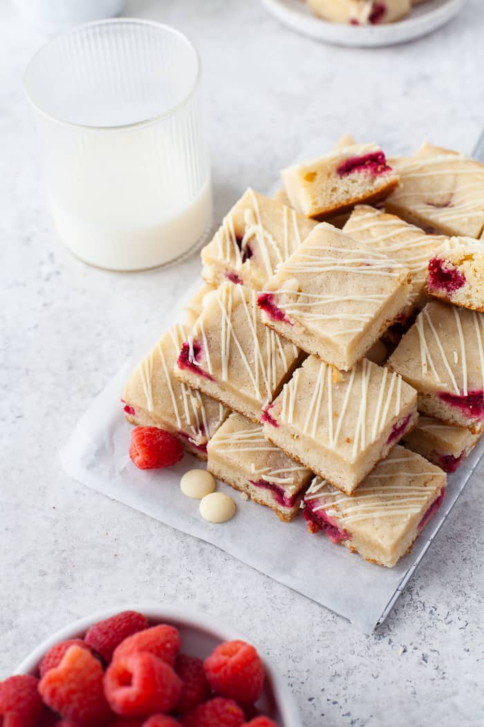 Raspberry Blondies